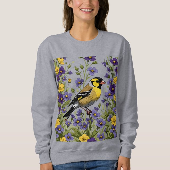 A New Jersey Eastern Goldfinch 1 Sweatshirt (Front)