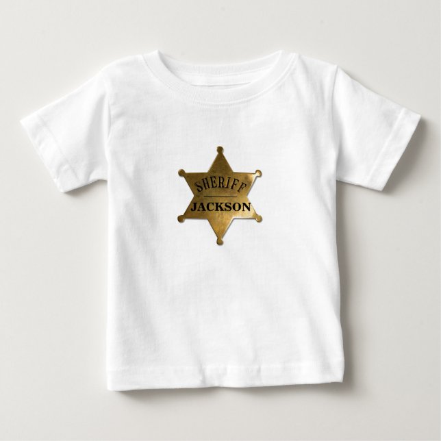 A New Lil' Sherriff in Town Baby T-Shirt (Front)
