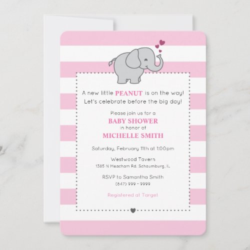 A New Little Peanut is on the Way _ Girl Invitation