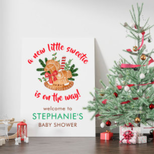 A New Little Sweetie Is On Way Christmas Welcome Foam Board
