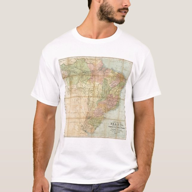 A new map of Brazil T-Shirt (Front)