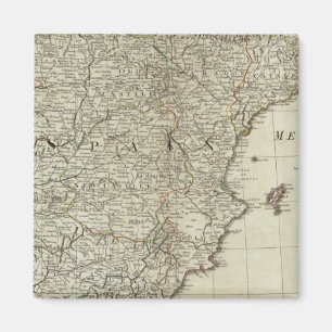 A new map of the Kingdoms of Spain and Portugal Magnet