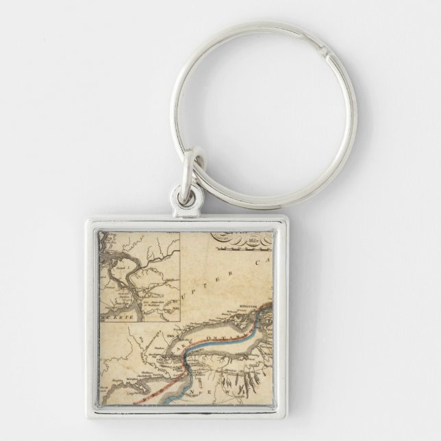 A New Map Of The Seat Of War Keychain (Front)