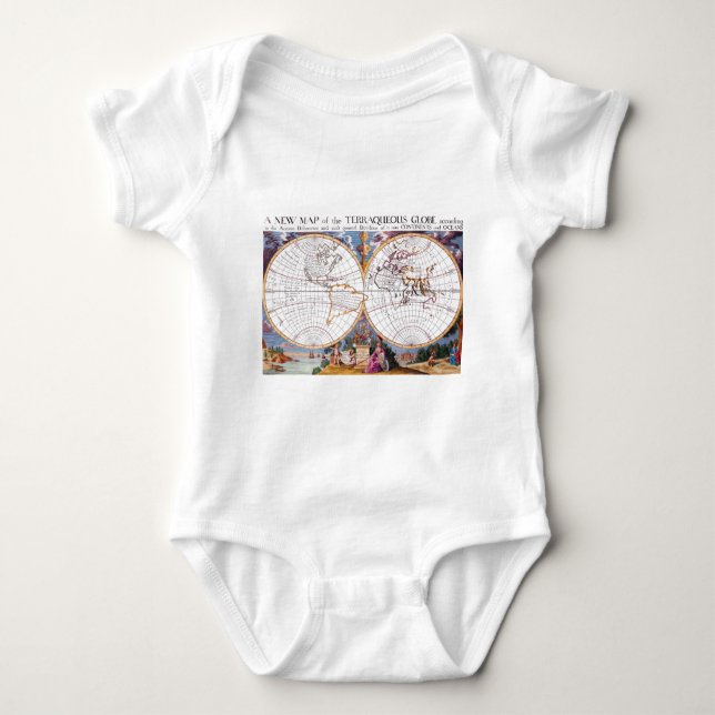 A New Map Of The Terraqueous Globe Baby Bodysuit (Front)