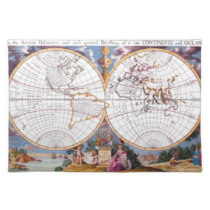 A New Map Of The Terraqueous Globe Cloth Placemat