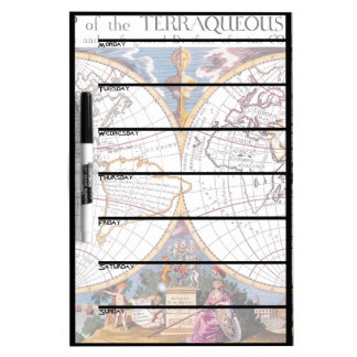 A New Map Of The Terraqueous Globe Dry Erase Board