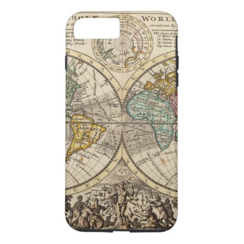A new map of the whole world with trade winds iPhone 8 plus7 plus case