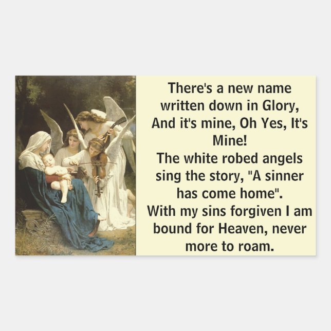 A New Name In Glory Rectangular Sticker (Front)