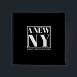 A New New York Button<br><div class="desc">A New New York Button (Black and White) by Larry Sharpe for Governor</div>