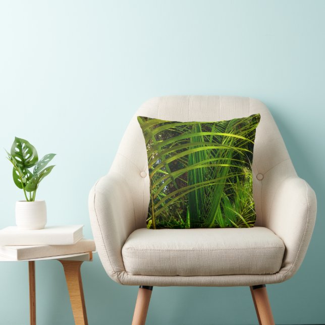 A New Palm Frond Throw Pillow (Chair)