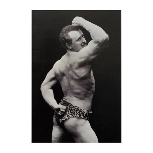 A New Pose by StrongMen Eugen Sandow Bodybuilding Acrylic Print