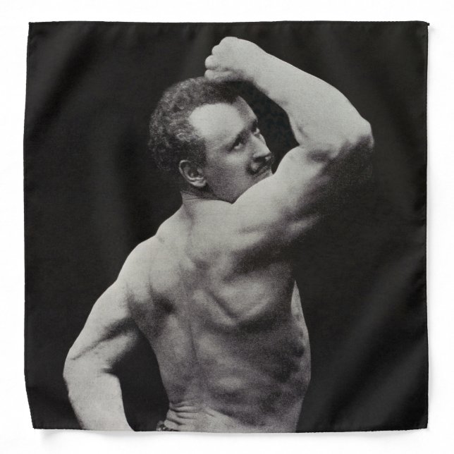 A New Pose by StrongMen Eugen Sandow Bodybuilding Bandana (Front)
