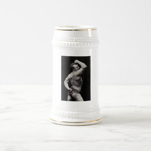 A New Pose by StrongMen Eugen Sandow Bodybuilding Beer Stein