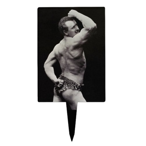 A New Pose by StrongMen Eugen Sandow Bodybuilding Cake Topper