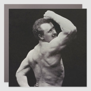 A New Pose by StrongMen Eugen Sandow Bodybuilding Car Magnet