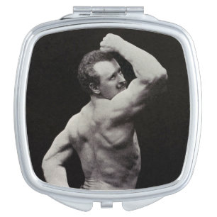 A New Pose by StrongMen Eugen Sandow Bodybuilding Compact Mirror