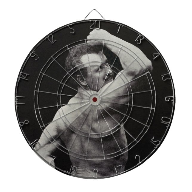 A New Pose by StrongMen Eugen Sandow Bodybuilding Dart Board (Front)