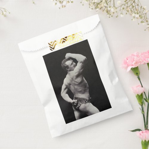 A New Pose by StrongMen Eugen Sandow Bodybuilding Favor Bag