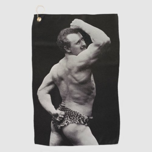 A New Pose by StrongMen Eugen Sandow Bodybuilding Golf Towel