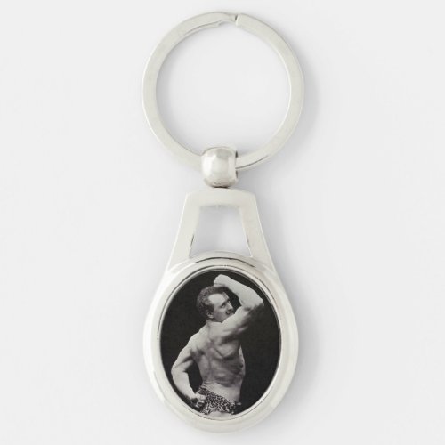 A New Pose by StrongMen Eugen Sandow Bodybuilding Keychain