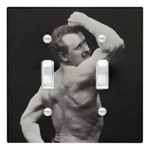 A New Pose by StrongMen Eugen Sandow Bodybuilding Light Switch Cover