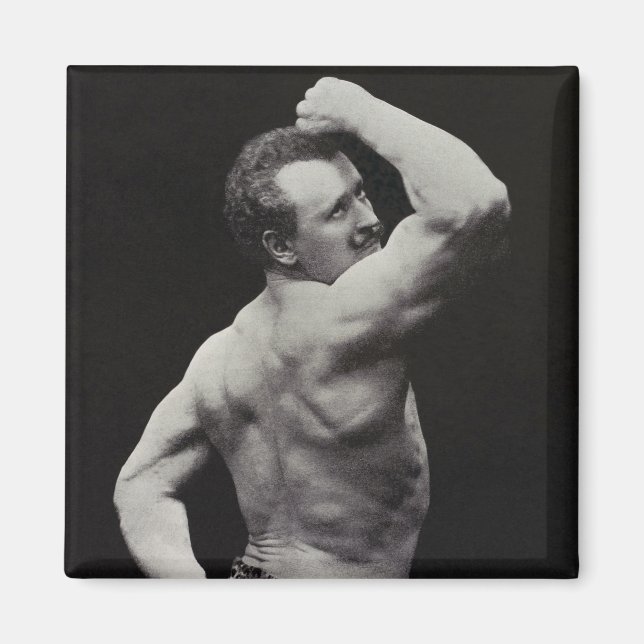 A New Pose by StrongMen Eugen Sandow Bodybuilding Magnet (Front)