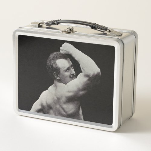 A New Pose by StrongMen Eugen Sandow Bodybuilding Metal Lunch Box