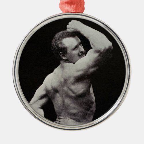 A New Pose by StrongMen Eugen Sandow Bodybuilding Metal Ornament