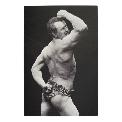 A New Pose by StrongMen Eugen Sandow Bodybuilding Metal Print