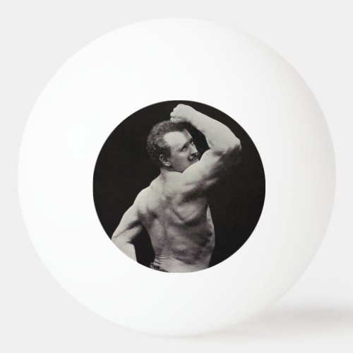 A New Pose by StrongMen Eugen Sandow Bodybuilding Ping Pong Ball