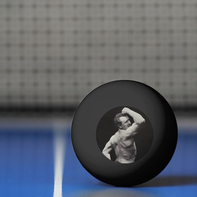 A New Pose by StrongMen Eugen Sandow Bodybuilding Ping Pong Ball (Net)