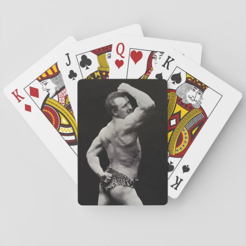A New Pose by StrongMen Eugen Sandow Bodybuilding Playing Cards