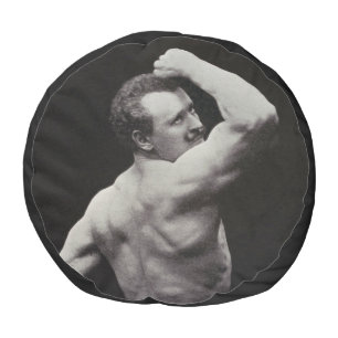 A New Pose by StrongMen Eugen Sandow Bodybuilding Pouf