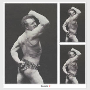 A New Pose by StrongMen Eugen Sandow Bodybuilding Sticker