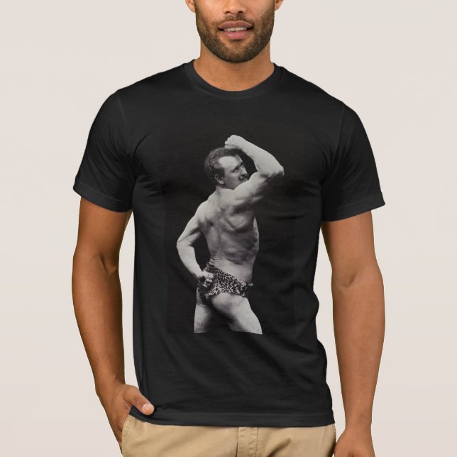 A New Pose by StrongMen Eugen Sandow Bodybuilding T-Shirt (Front)