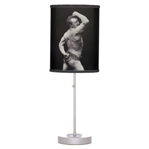 A New Pose by StrongMen Eugen Sandow Bodybuilding Table Lamp