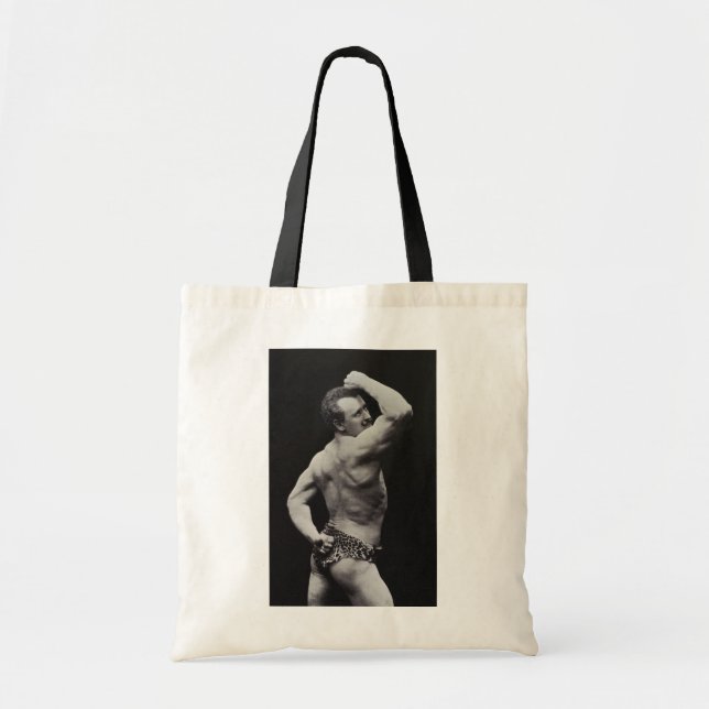 A New Pose by StrongMen Eugen Sandow Bodybuilding Tote Bag (Front)