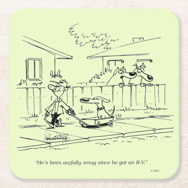 A New Ride Square Paper Coaster (Front)