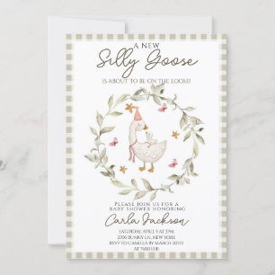 A New Silly Goose Baby Shower Party Invitation