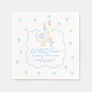 A New Silly Goose Is Almost On The Loose Baby Boy Napkins