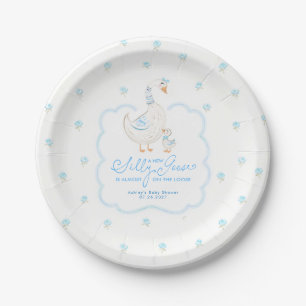 A New Silly Goose Is Almost On The Loose Baby Boy Paper Plates