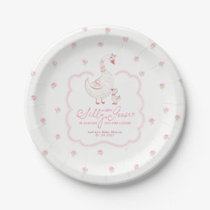 A New Silly Goose Is Almost On The Loose Baby Girl Paper Plates