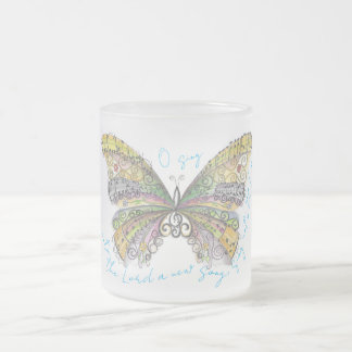 A New Song Frosted Glass Coffee Mug