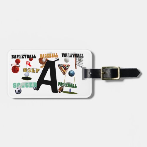 A _ New Sports Design Monogram Luggage Tag