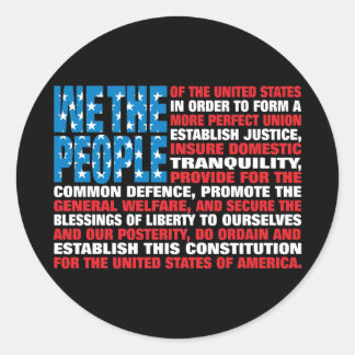A New Twist on Old Glory Classic Round Sticker