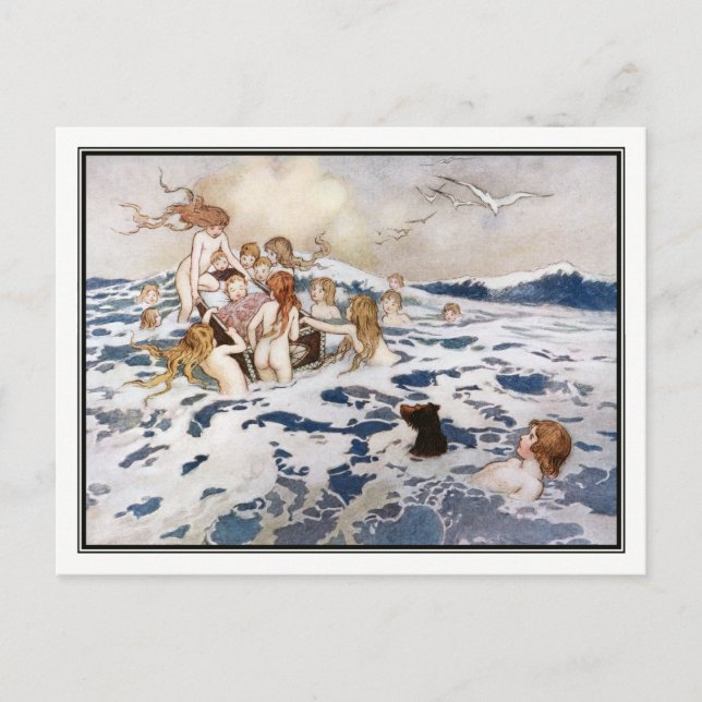 A New Water Baby by Warwick Goble Postcard (Front)