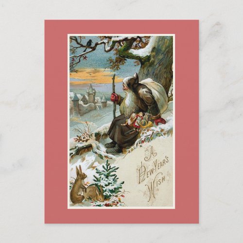 A New Years Wish Vintage Holiday Postcard