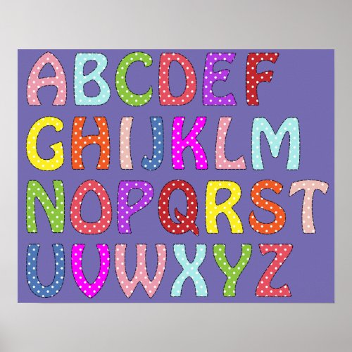 A Nice Colorful Poster with the ABCs For The Kids