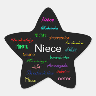 "A Niece's Birthday I" Customizable  Star Sticker
