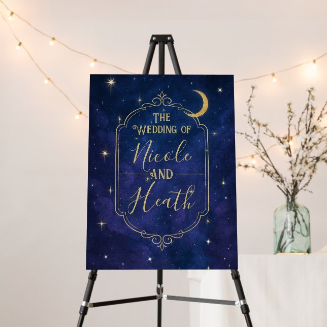 A Night Among The Stars Celestial Skies Wedding Foam Board (In Situ (Stand))
